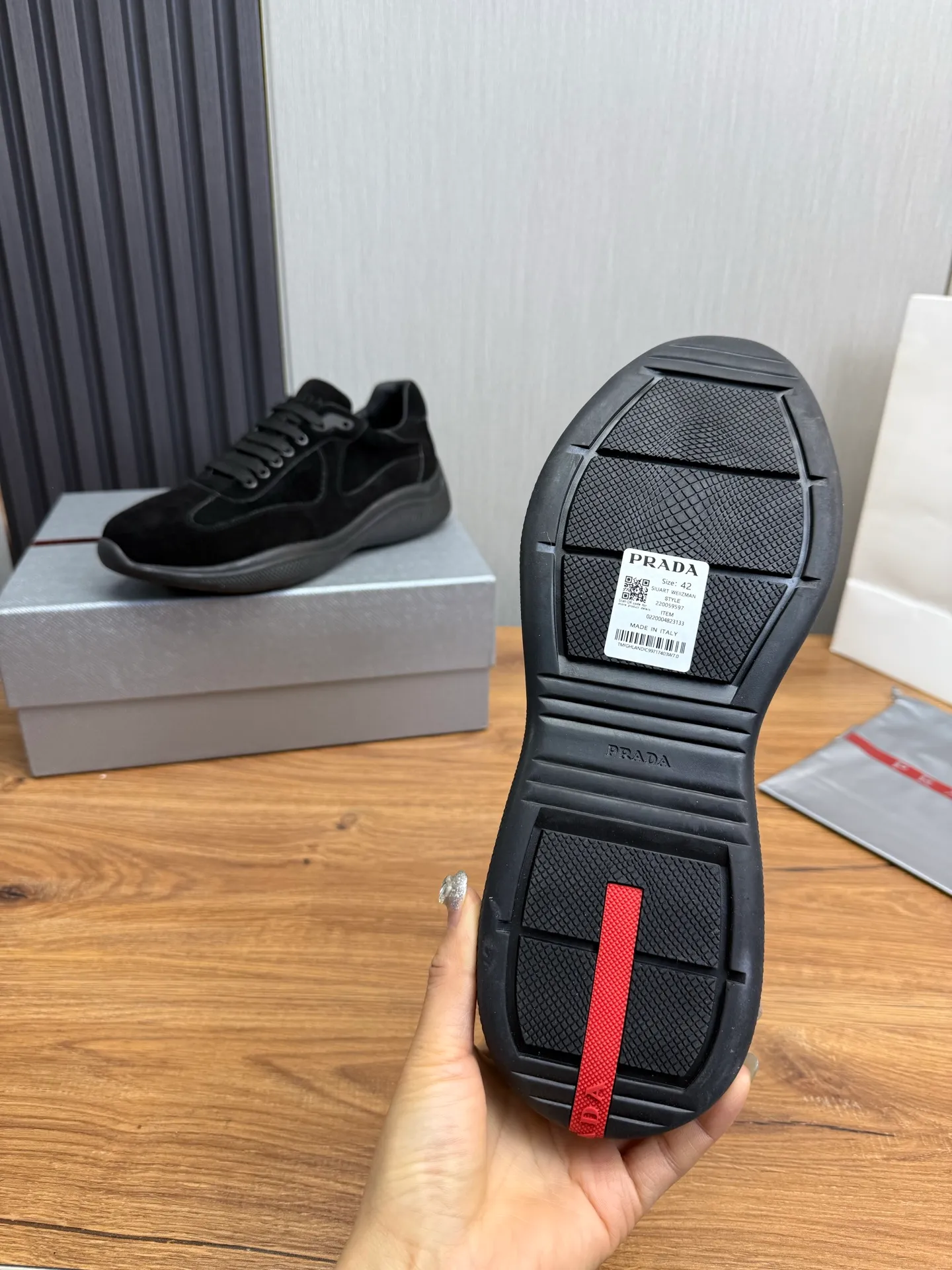 Men's shoes 💰540💰 [PRADA] Men's shoes are popular in the counter, official website is synchronized, 1 high-quality shipment ✔️Original frosted cowhide + cowhide lining, 1🆚1 replica, original sole, 38-45 (45 customized, non-refundable)